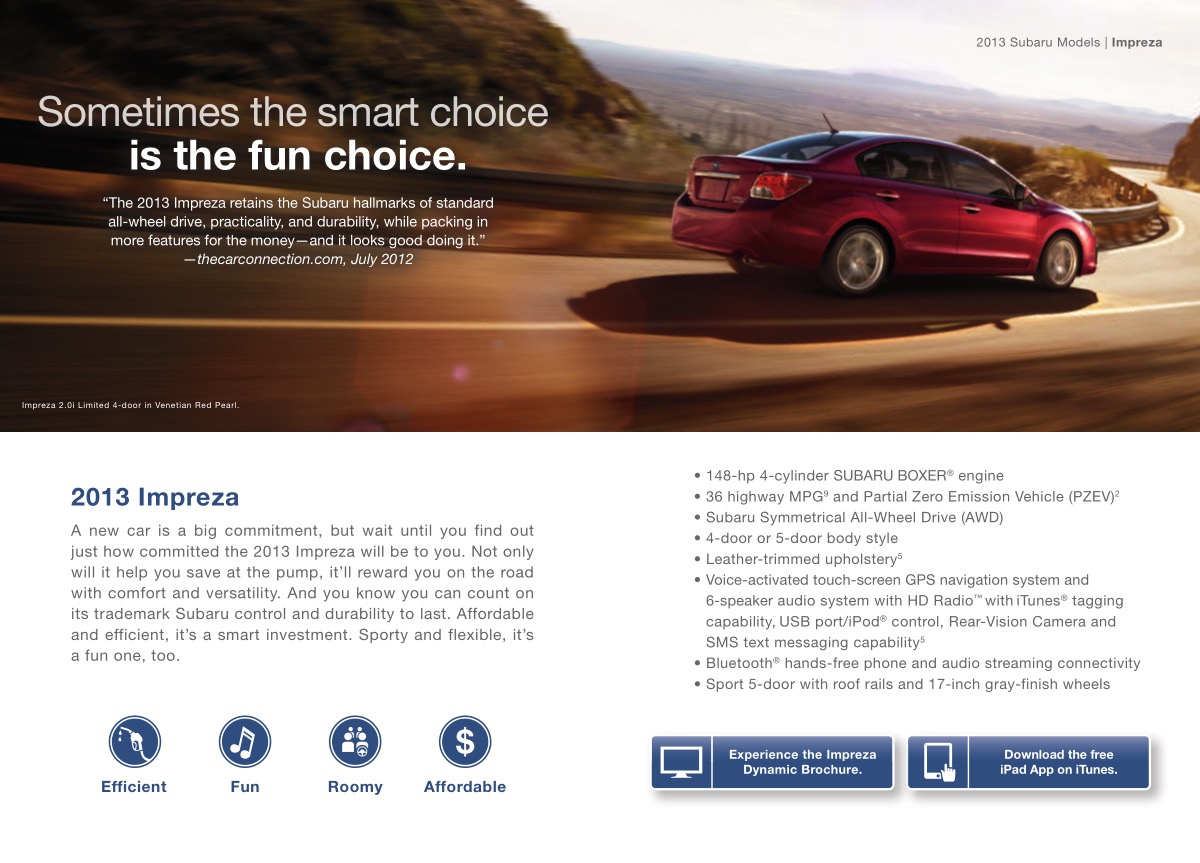 2013 Subaru Brochure Page 9